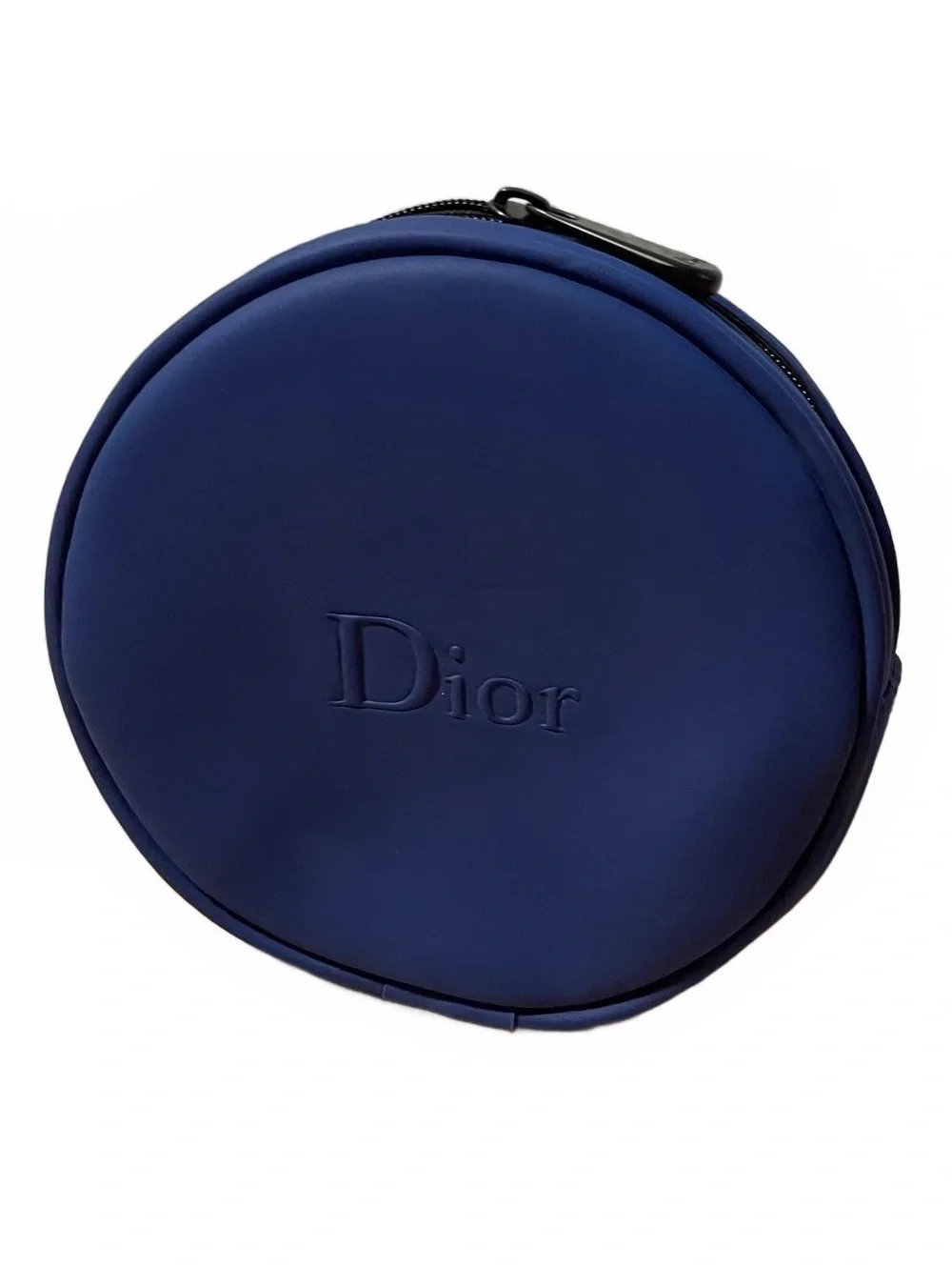 Dior Round Blue Zippered Pouch